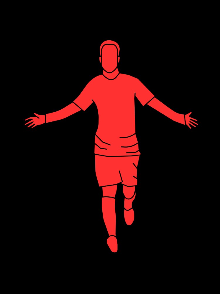 Red Celebrating Player 3 | Player Celebration by Football Stickers World