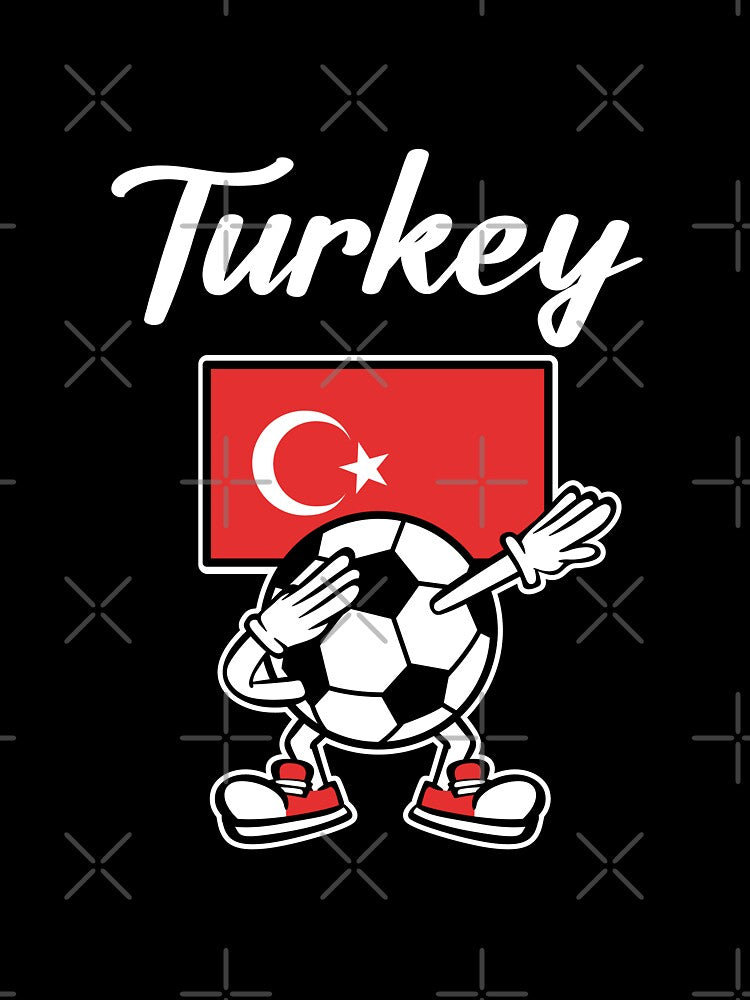 TURKEY - Dabbing Football Soccer Ball - TURKEY Flag by Darling DeDe