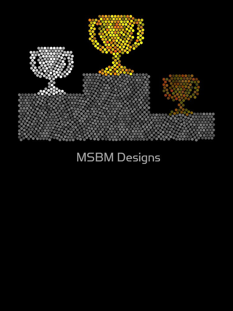 Trophy Award Podium Dot Art Mosaic by MSBM Designs