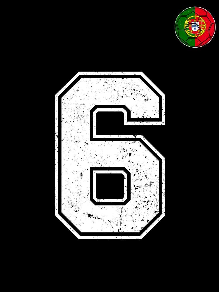 Portugal Soccer Number 6 Vintage Sports Fan by OliviaHayesArt