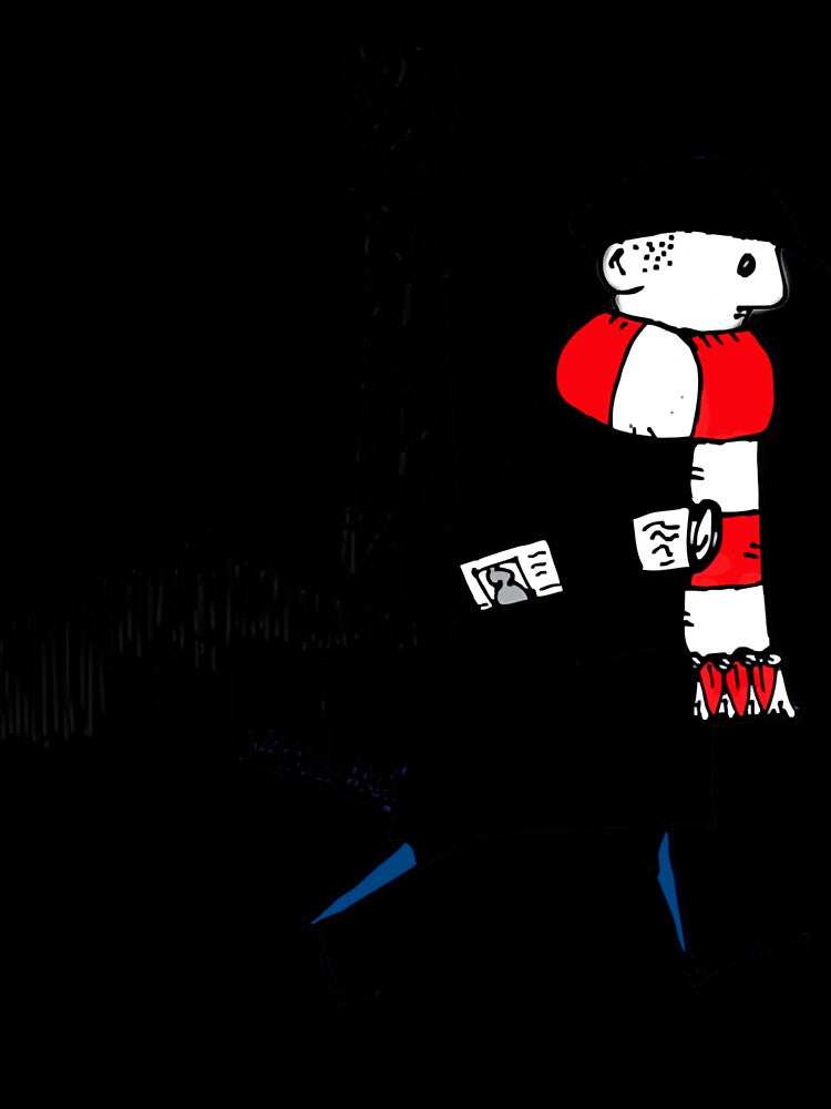 FCF Flat cap Fan Football Fan Red and White Scarf by SyonaCalthorpe