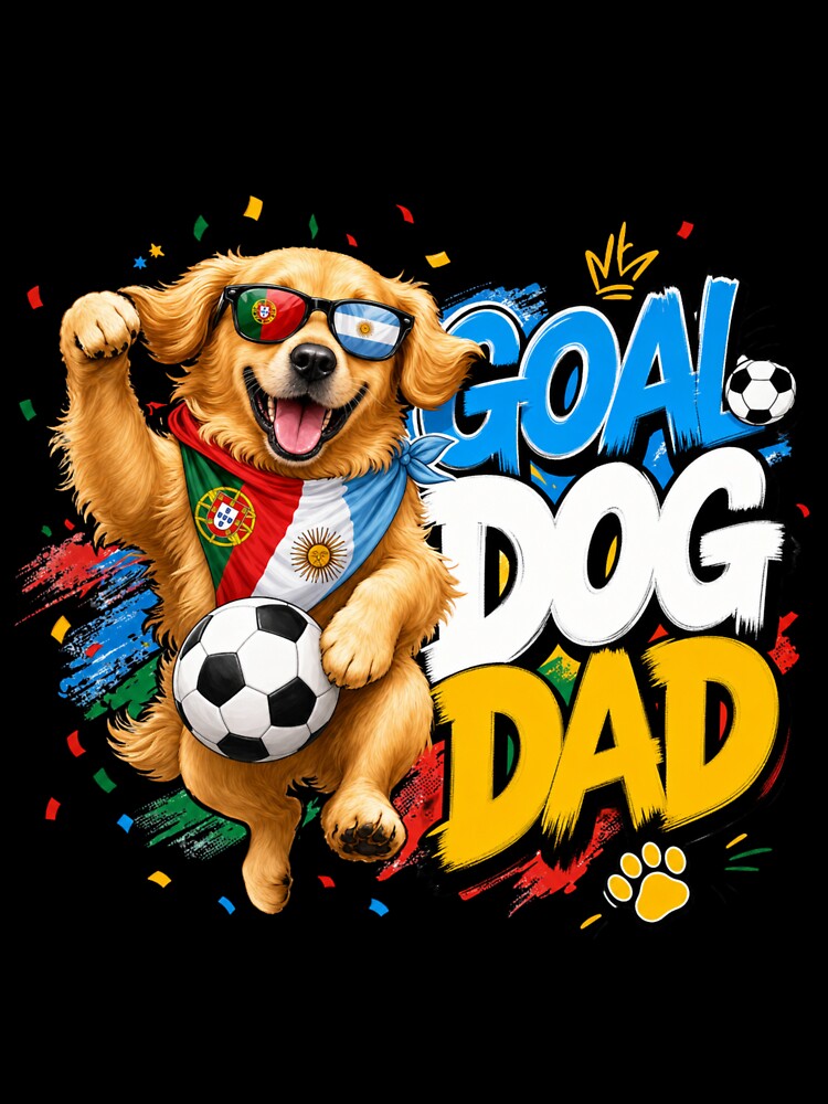 Goal Celebration Golden Retriever Dog Dad Kawaii World Cup 2026 by Ashley critters