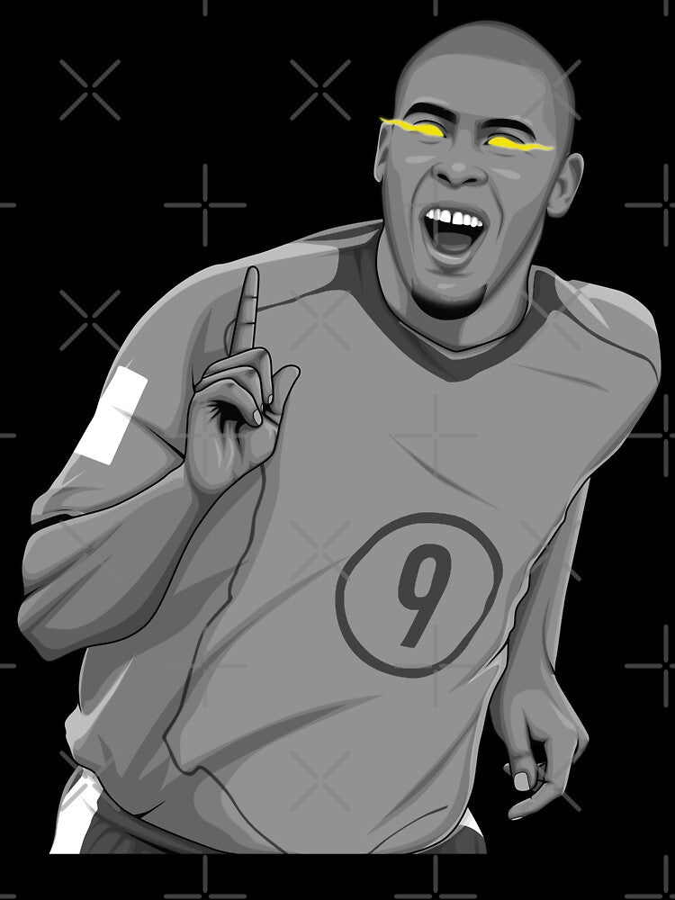 Ronaldo Nazario Black and White Version by Aldduardo