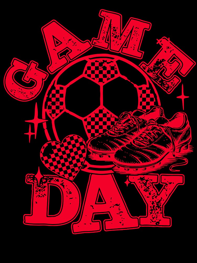 Game Day Soccer – Retro Varsity Sports Spirit Design by kiralynstration