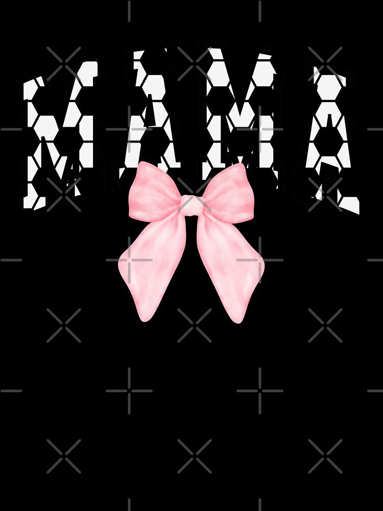 Coquette Soccer Mom Cute Soccer Mama Pink Bow by SarahFinnDesign