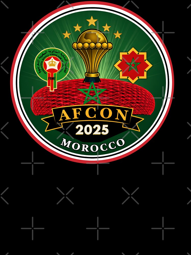 AFCON 2025 Morocco • Prince Moulay Abdellah Stadium • Atlas Lions Football Emblem by InPrintedWord