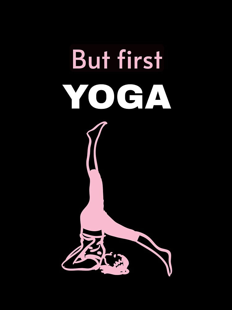 But first Yoga – Minimal Yoga Pose Phone Case for Fitness & Mindfulness Lovers by Giota29