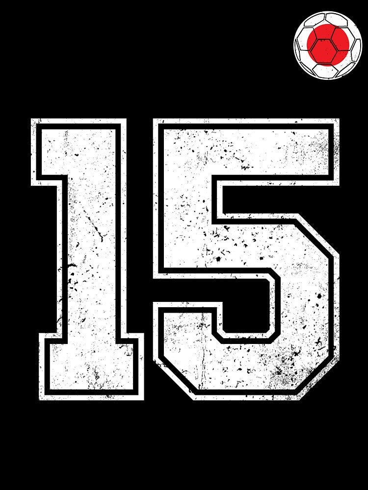 Japan Soccer Number 15 Vintage Sports Fan by LiviuGligoros
