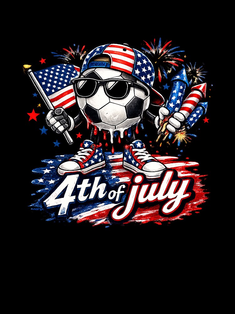 4th of July Soccer Drip 250 Years Anniversary by QuiteOrbit