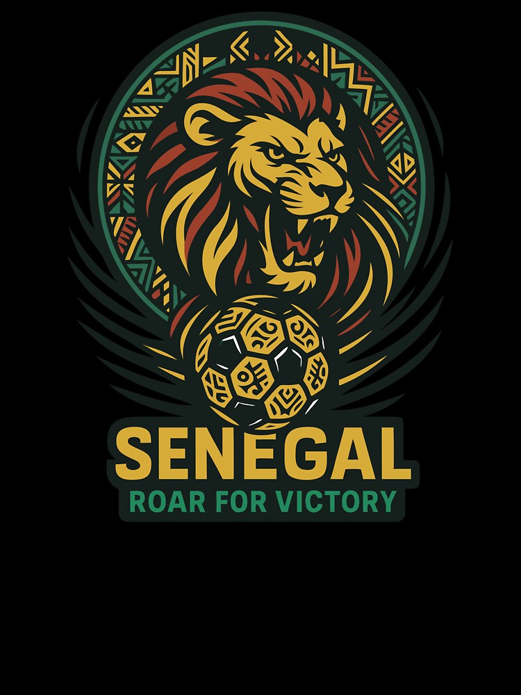 Senegal Soccer Lion Design – Roar for Victory | Africa Football Team Supporter Art by PrintMastery