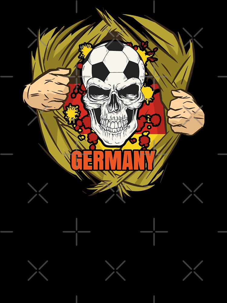 Germany Soccer German Soccer Player Flag Skull by anziehend