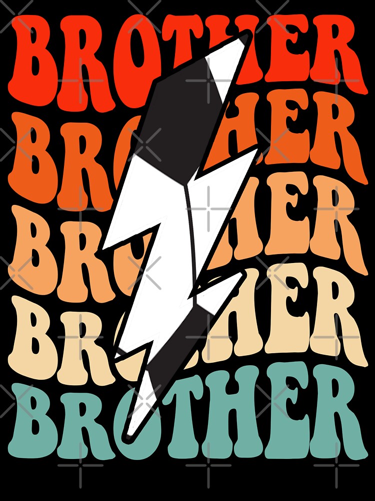 Soccer Brother Retro Groovy Lightning Bolt Father’s Day by Christina-grich