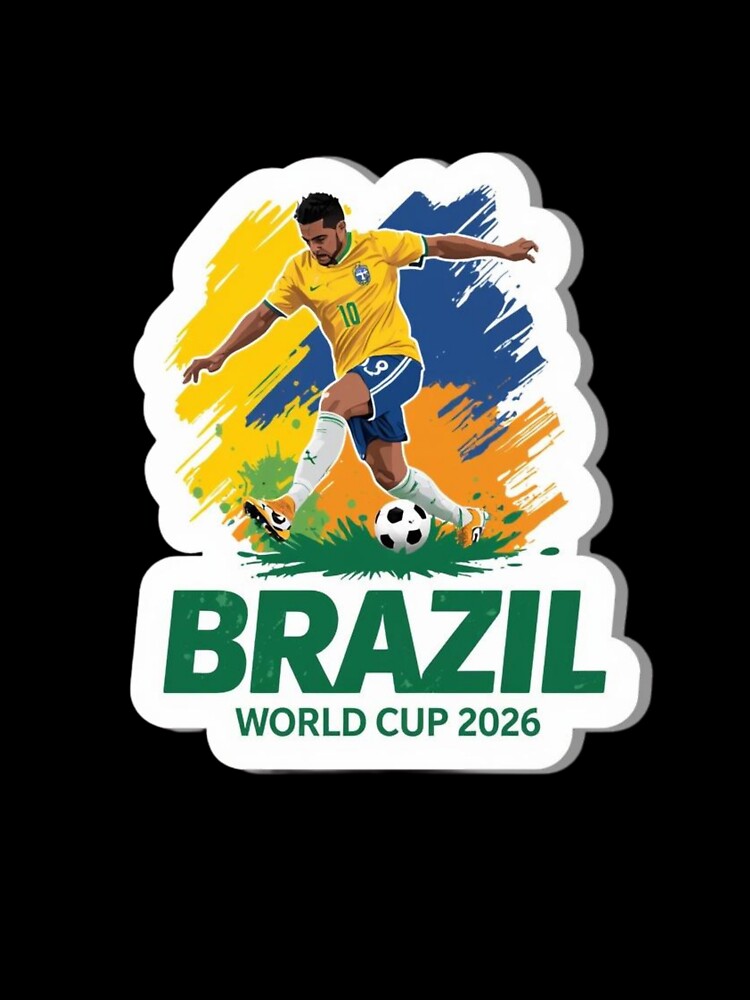 Brazil World Cup 2026 Soccer Player Flag Sticker by PACS0011