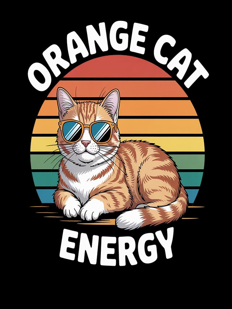 Orange Cat Energy Tabby Cat Men Women Kids by KonopikaaArt