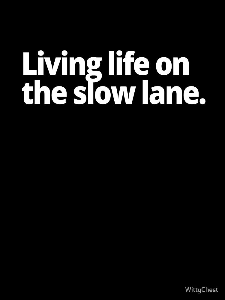 Living life on the slow lane. by WittyChest