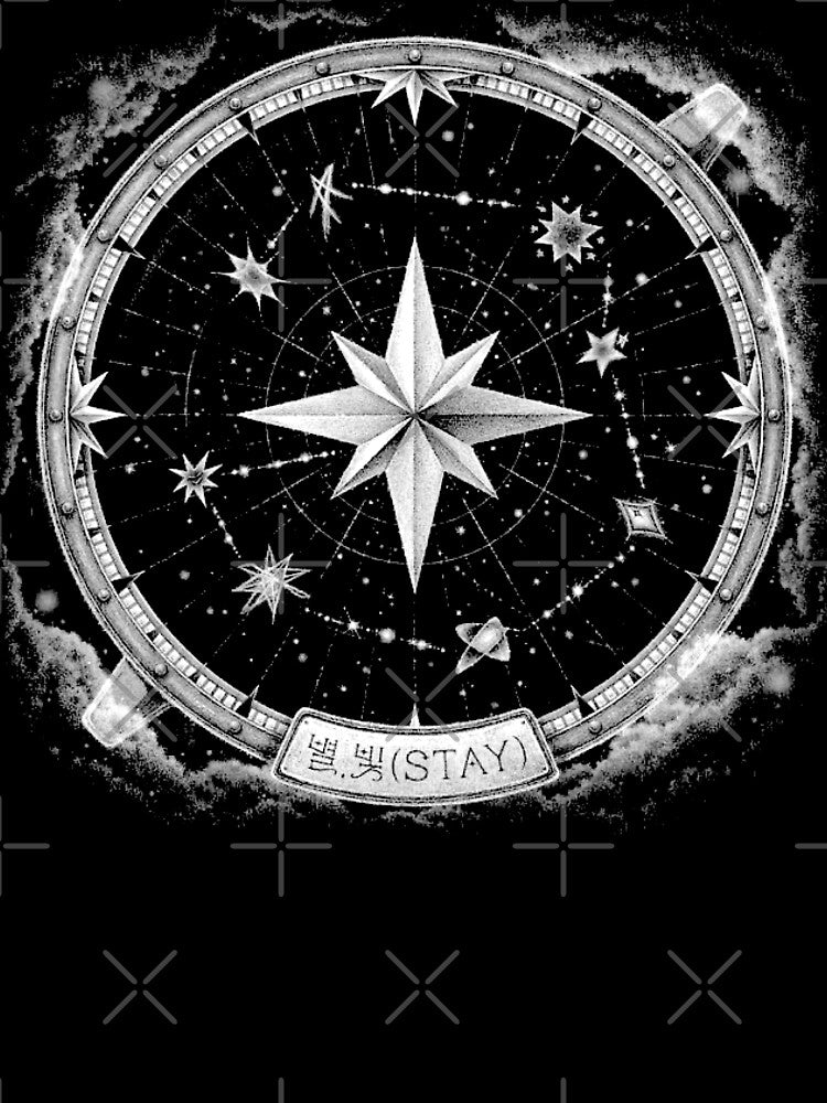 Stray Kids logo compass SKZOO DIVINE Korea We stay together You make stray kids STAY SKZ SKZOO kpop bang chan lee know changbin hyunjin han felix seungmin IN 5 star world tour poster by Kpop-Noona