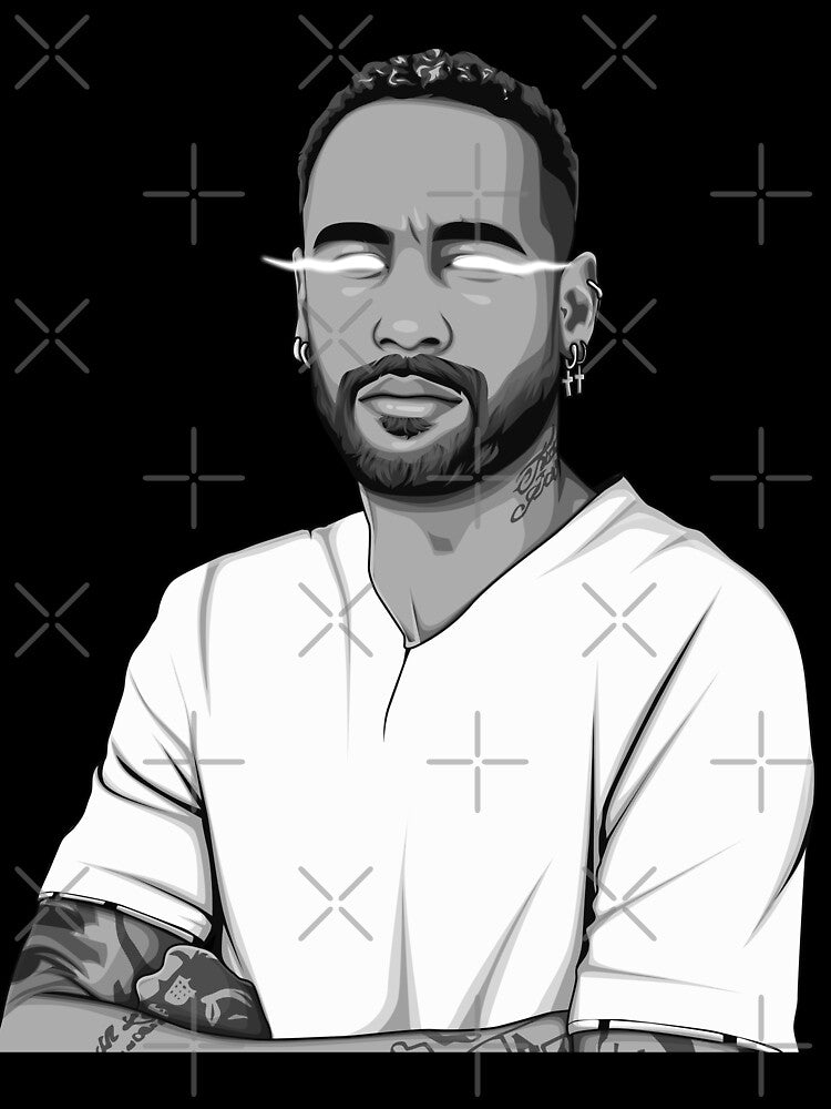 Neymar Jr. Black and White Version by Aldduardo