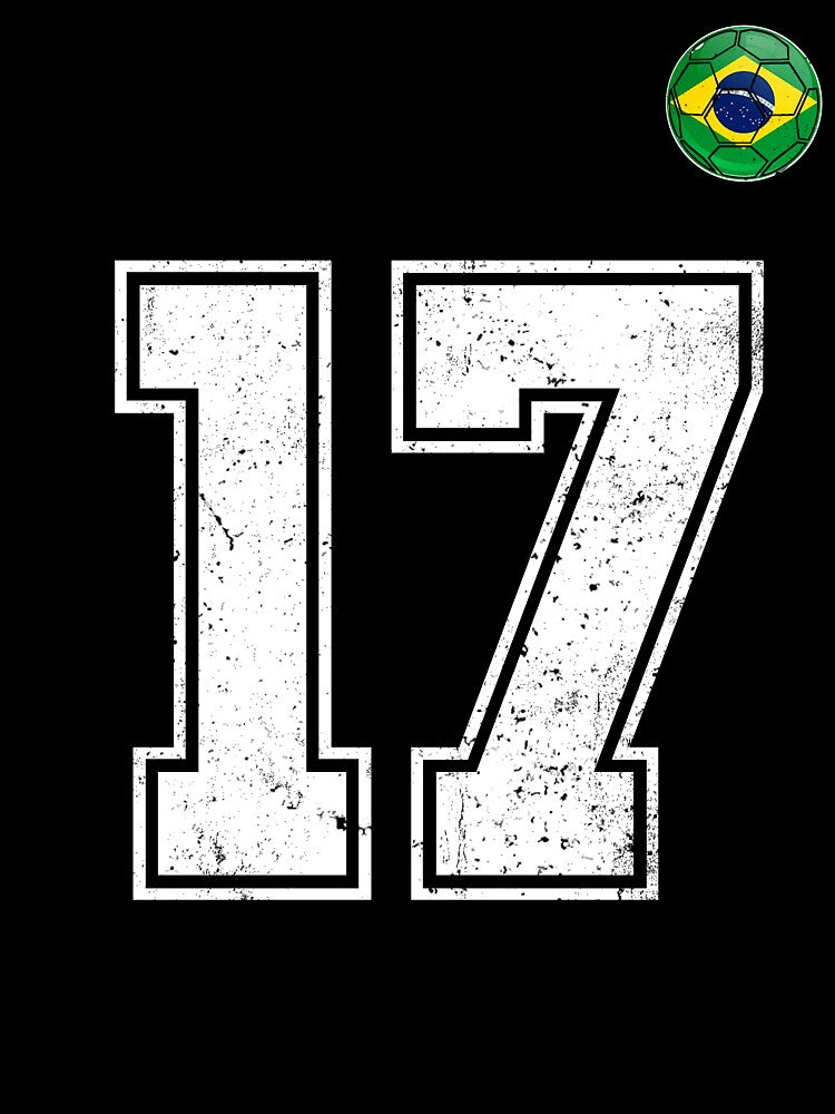 Number 17 Brazil Futbol Football Brazilian soccer Flag Jersey by RoyesButler