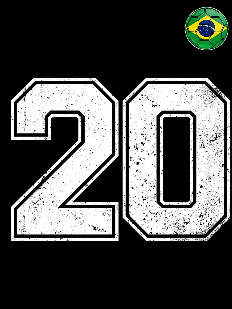 Number 20 Brazil Futbol Football Brazilian soccer Flag Jersey by RoyesButler