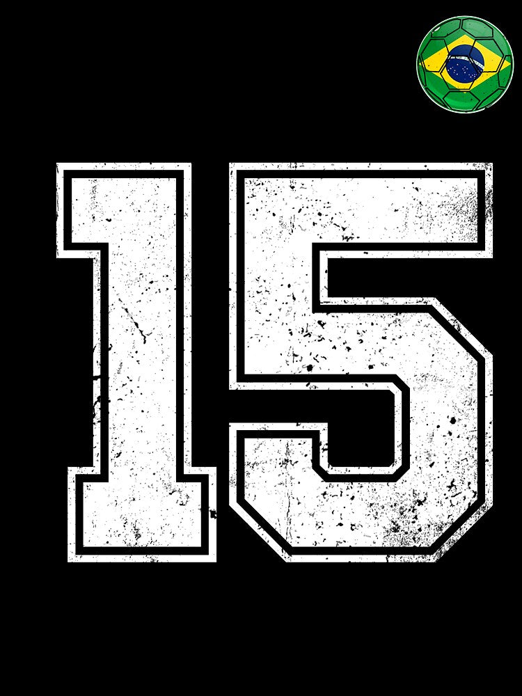Number 15 Brazil Futbol Football Brazilian soccer Flag Jersey by RoyesButler