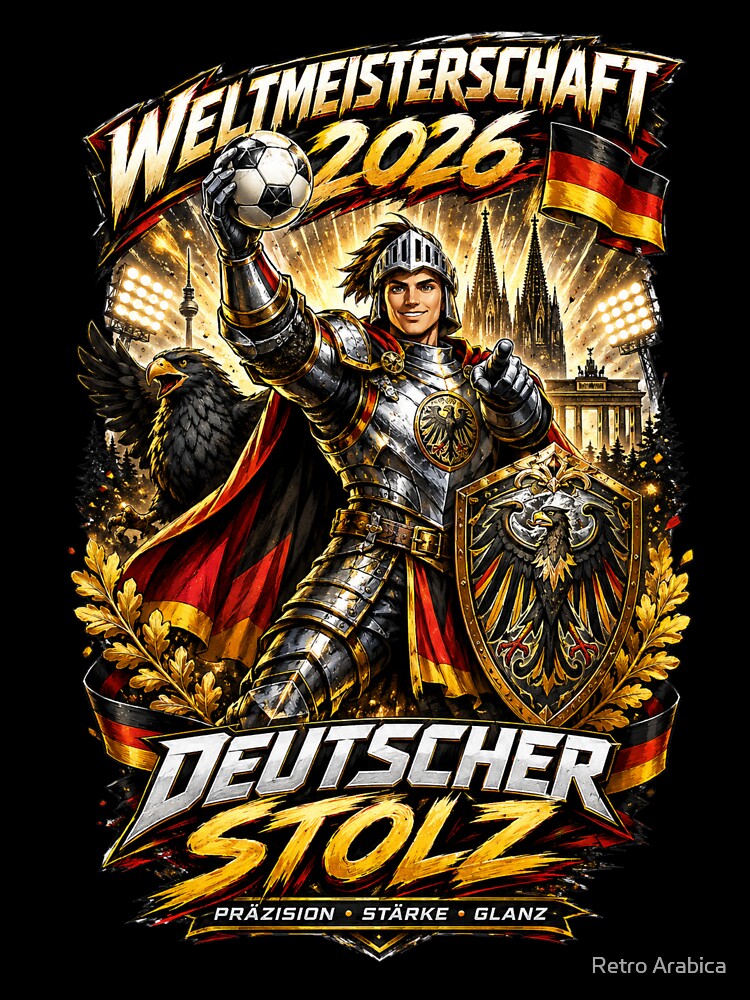 German World Cup 2026 Knight Fan Art by Retro Arabica