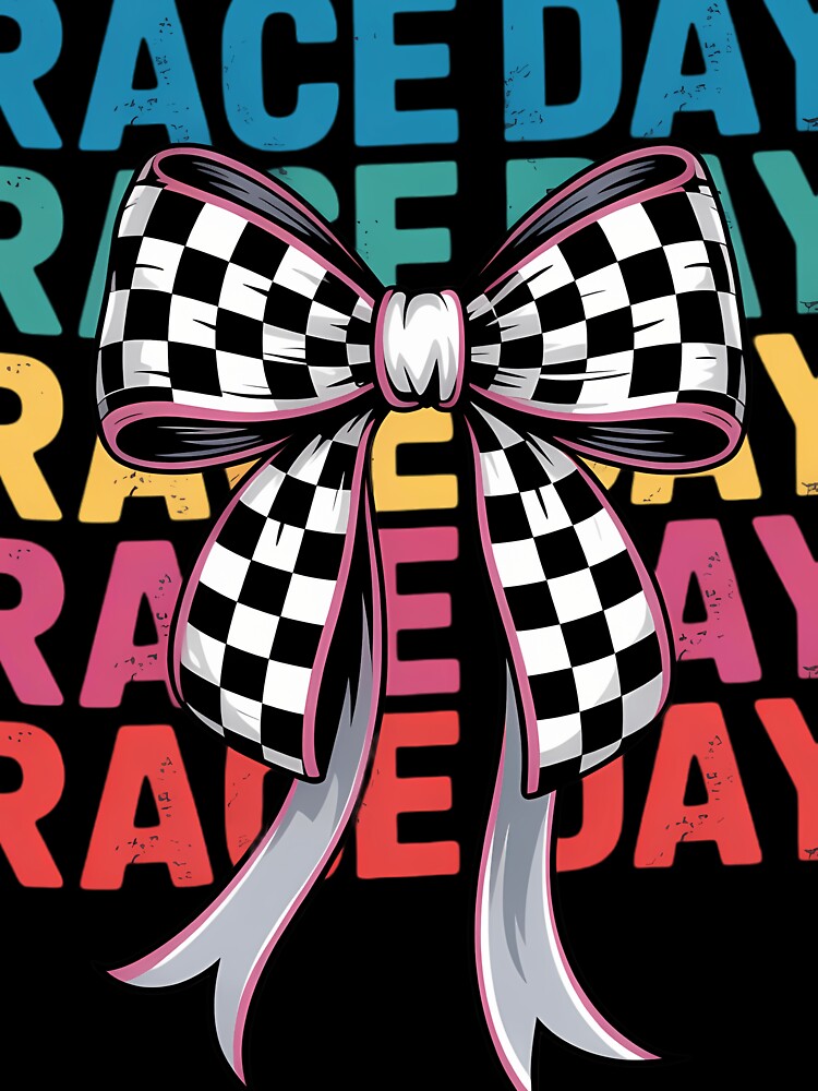Race day coquette bow grunge distressed by FlankinMew