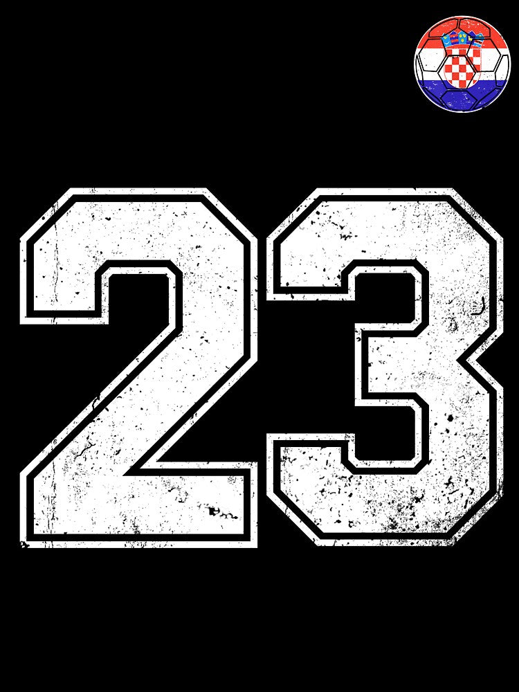 Croatia Soccer Number 23 Vintage Sports Fan by KristenosNehk