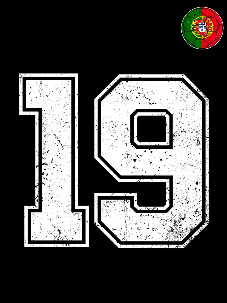 Portugal Soccer Number 19 Vintage Sports Fan by OliviaHayesArt