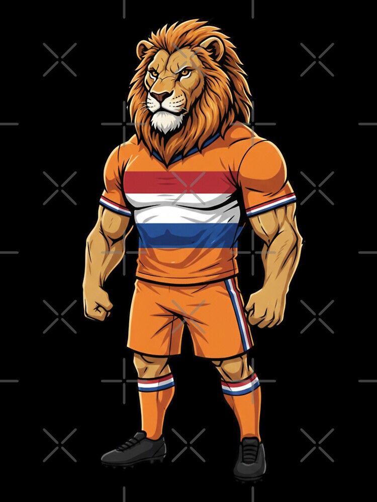 Netherlands Powerful Dutch Lion Football Mascot 2026 by ArtByKatti