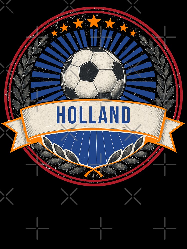 Holland Vintage Soccer Crest — Retro Dutch Football Badge Fan Emblem by icemanphotos