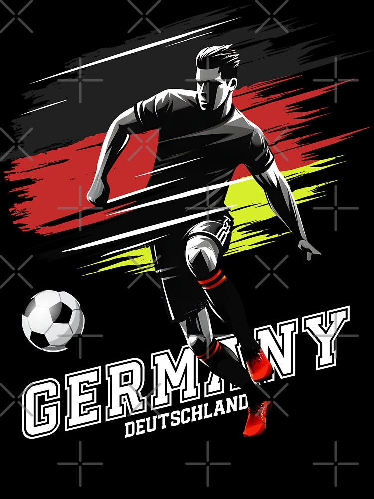 Football German Flag Flag Germany Player Silhouette by Infinitee8hirts