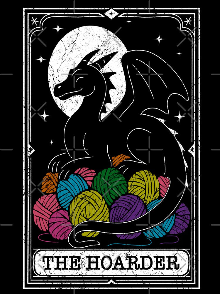 The Hoarder – Dragon of Yarn (White w/Color Edition) by DerpCat Sketches
