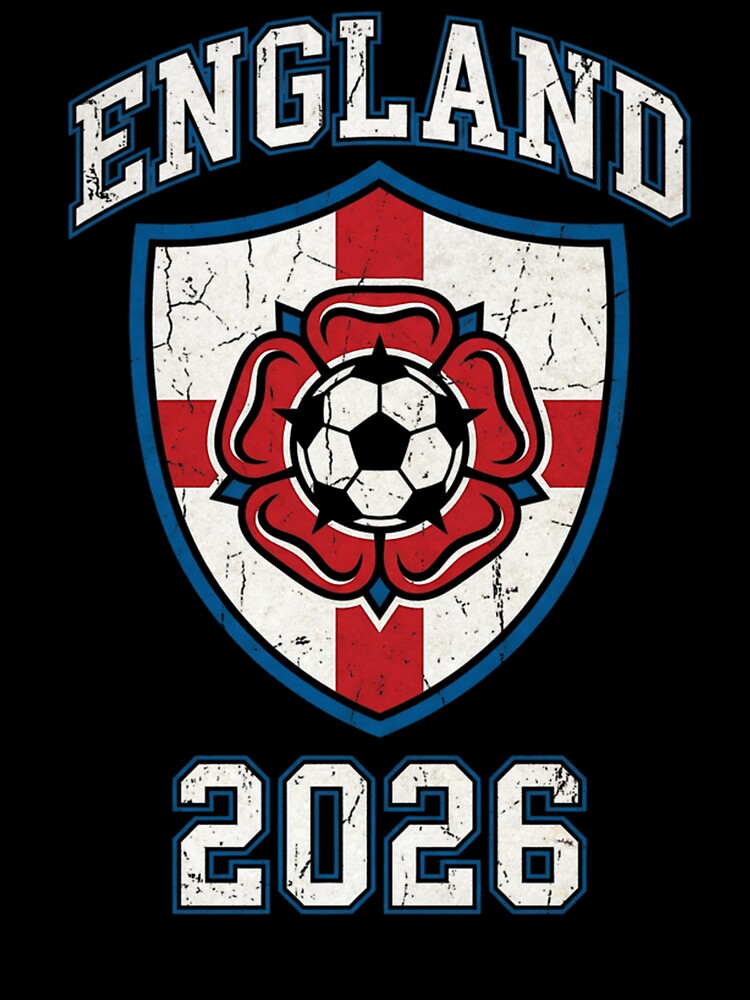 England Football 2026 Vintage Soccer Crest by QUIRKY STORE