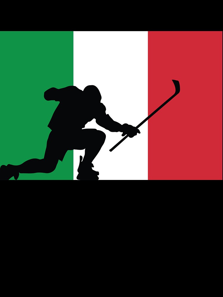 Italian Ice Hockey Silhouette Celebration by CanvasTee
