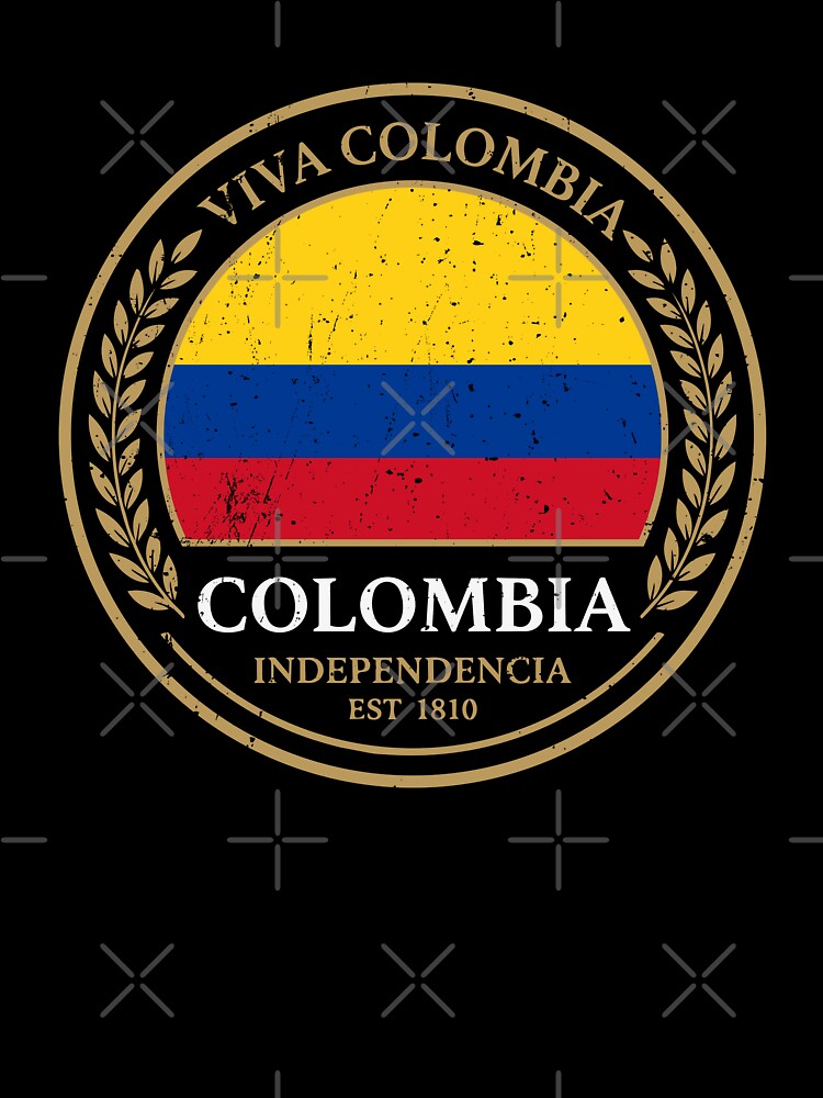 Viva Colombia Independencia 1810 Heritage Crest by crouchingpixel