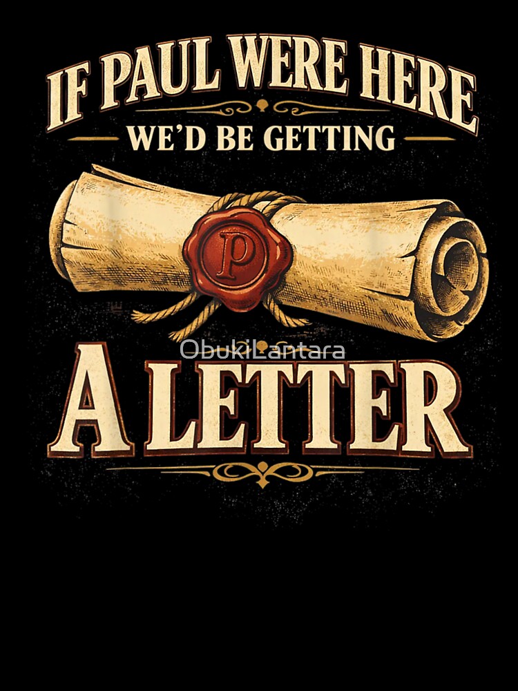 If Paul Were Here We Would Be Getting A Letter Vintage Scroll by ObukiLantara