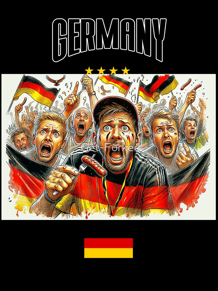 Copy of German Fans Euro24, sausage on a Fork. Germany by Get-Forked