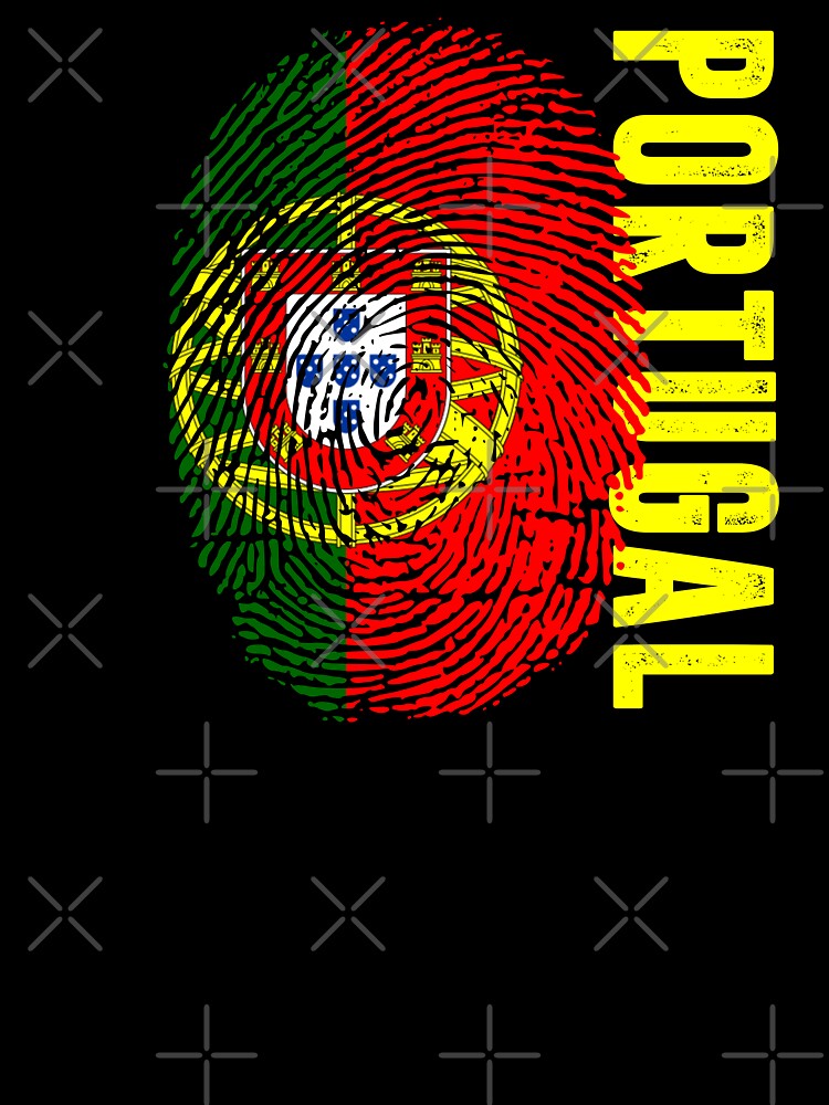 Portugal Flag Fingerprint DNA Portuguese by PartyShirts1