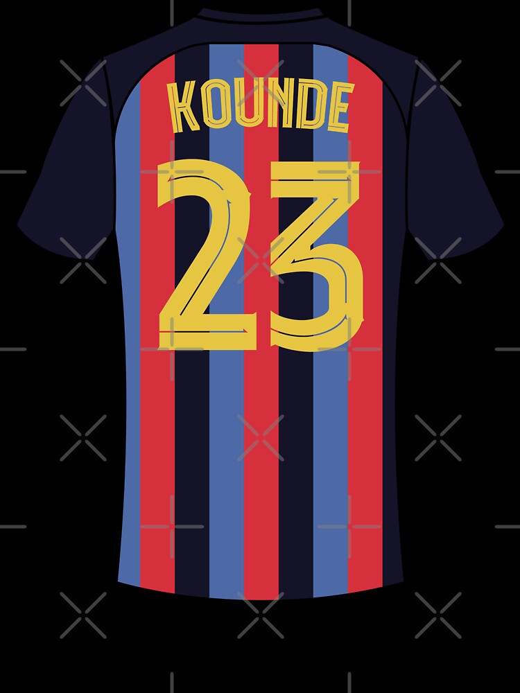 Jules Kounde Barcelona football jersey number 23 by Justtrendytees