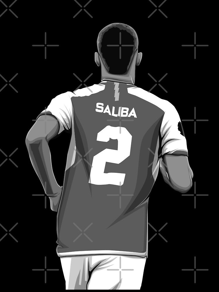 William Saliba Black and White Version by Aldduardo