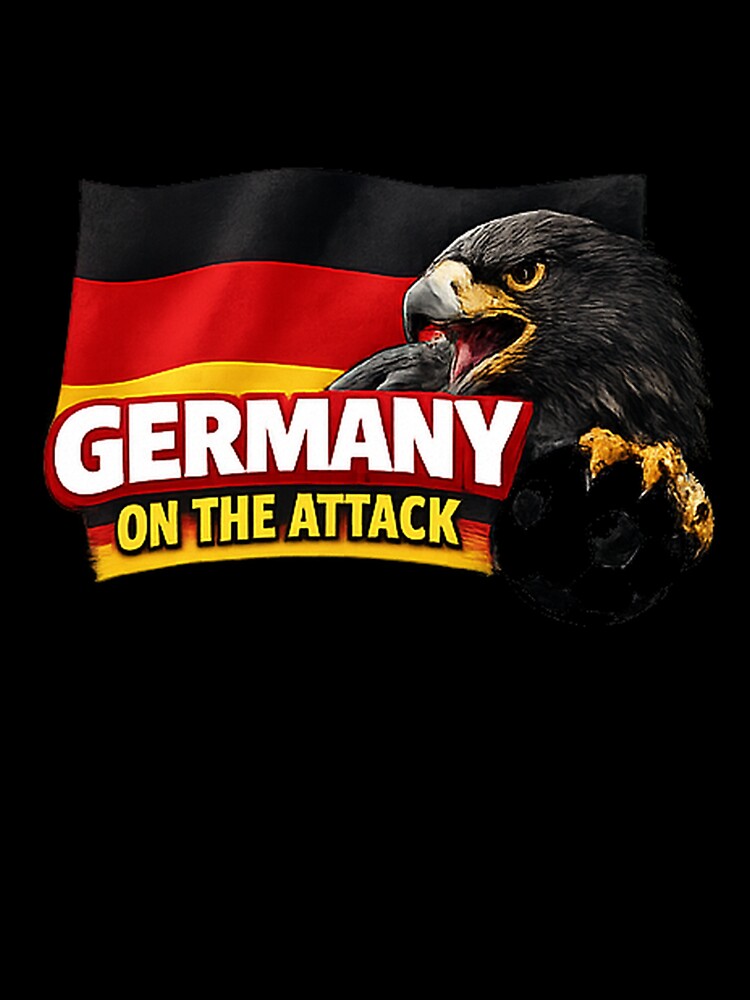 Germany On The Attack Eagle Football Fan Design by OfficeFighter