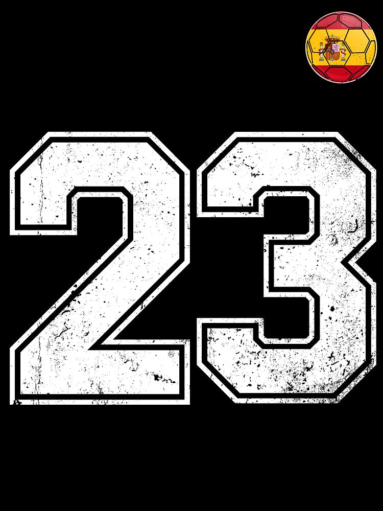 Spain Soccer Number 23 Vintage Sports Fan by KristenosNehk
