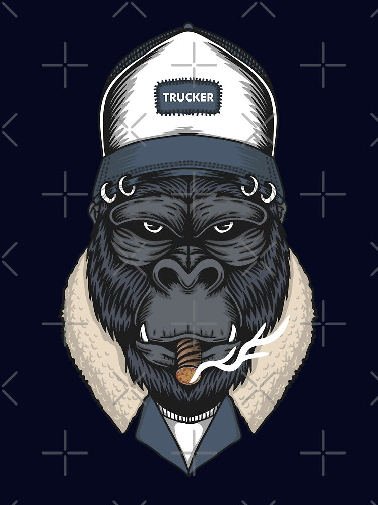 Cool Gorilla Head Trucker by Prince - Bestseller ★★★★★