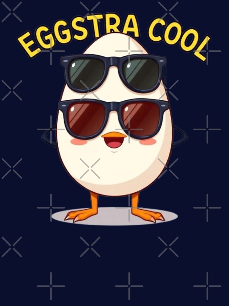 Funny Saying-Eggstra Cool by Gifted Art Productions