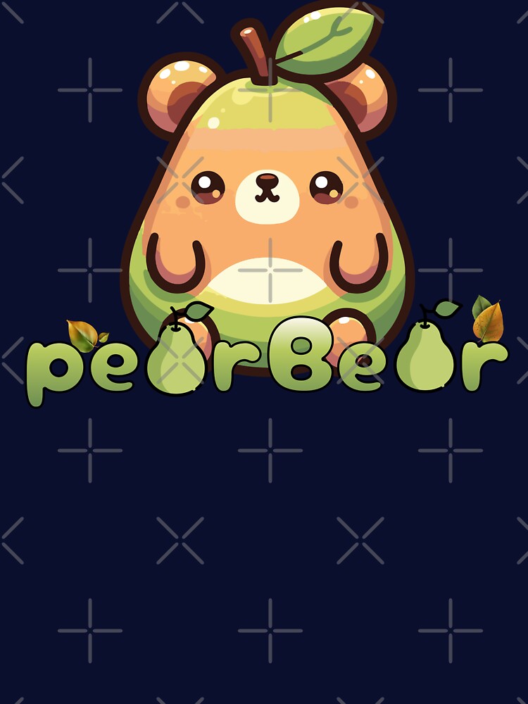 Adorable Pear Bear Punny Design by Sir Meow Meow