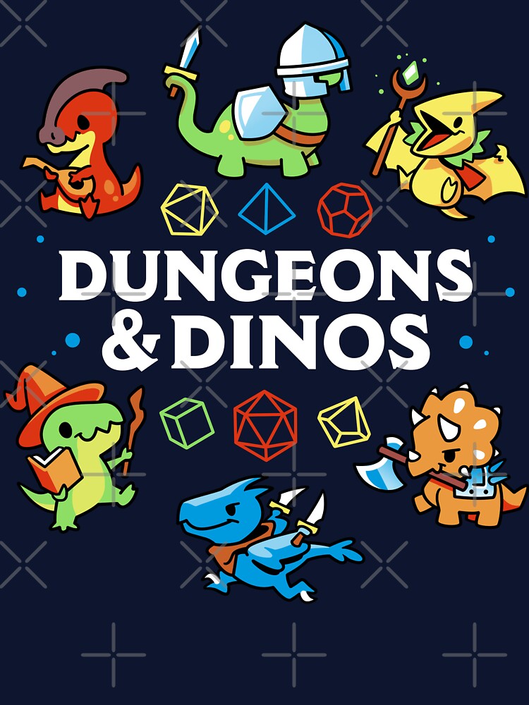Dungeons And Dinos - Cute Dinosaurs and Dice by Snouleaf