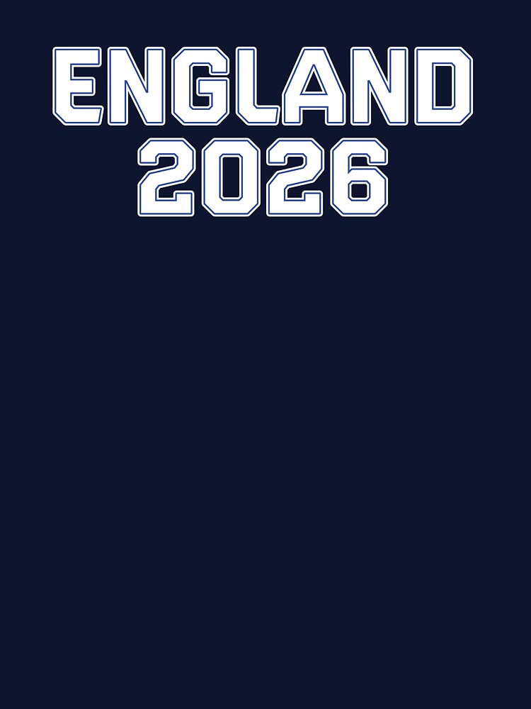 England 2026 World Cup (White with Blue & White Outline) by STUDIO-72