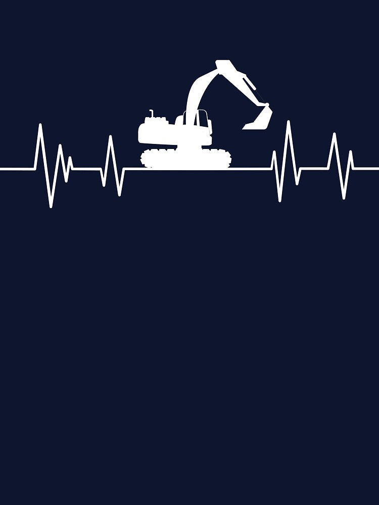 Excavator  heartbeat ,Backhoe lover Excavator digger by ELmezz