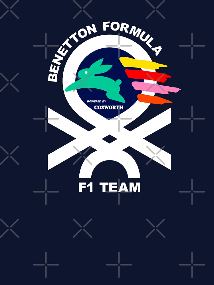 Benetton F1 Team Shield Season 80's New Art by San Studios Co.