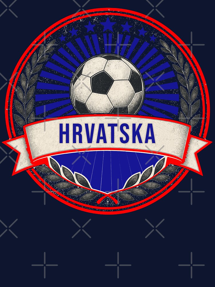 Croatia Vintage Soccer Crest — Retro Hrvatska Football Badge Fan Emblem by icemanphotos